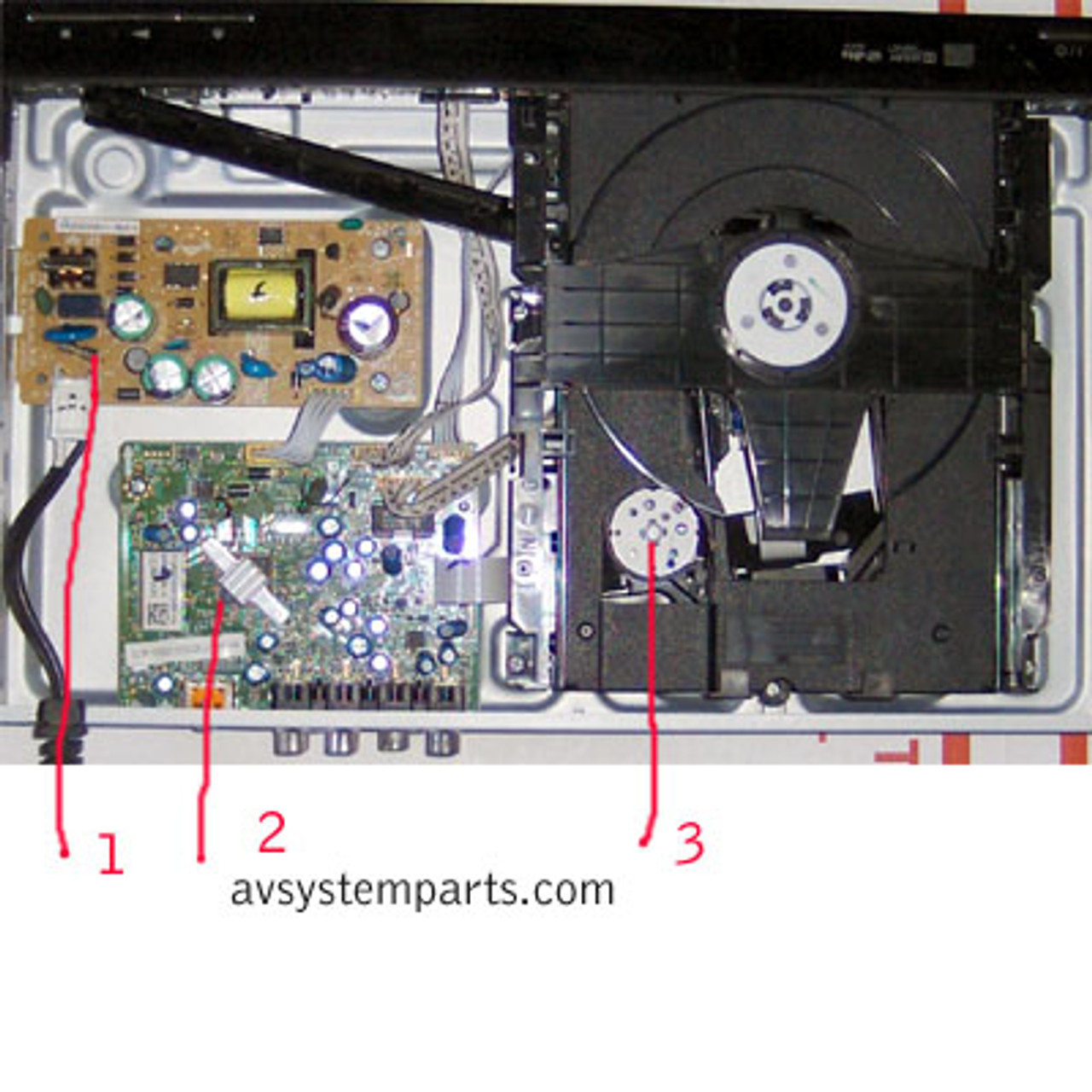 sony dvd player parts