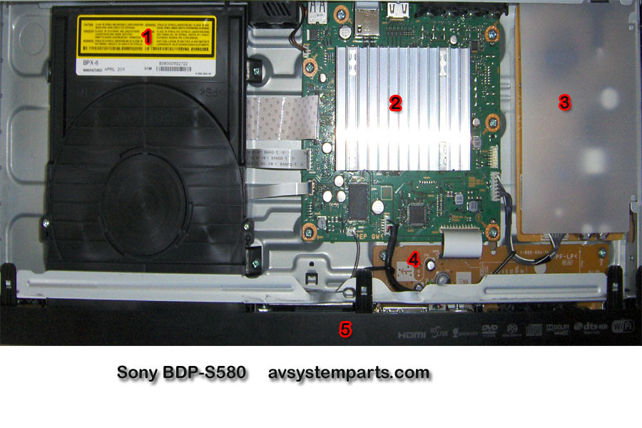 Sony BDP-S380 Parts:BPX-6,1-882-021-15,1-474-265-12,1-882-034-11
