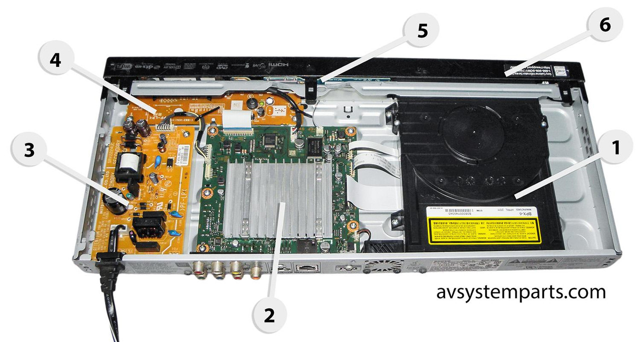 Sony BDP-S380 Parts:BPX-6,1-882-021-15,1-474-265-12,1-882-034-11