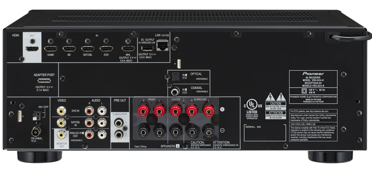 Pioneer VSX-824-K Receiver 5.2-Channel 4K Ultra HD Ready