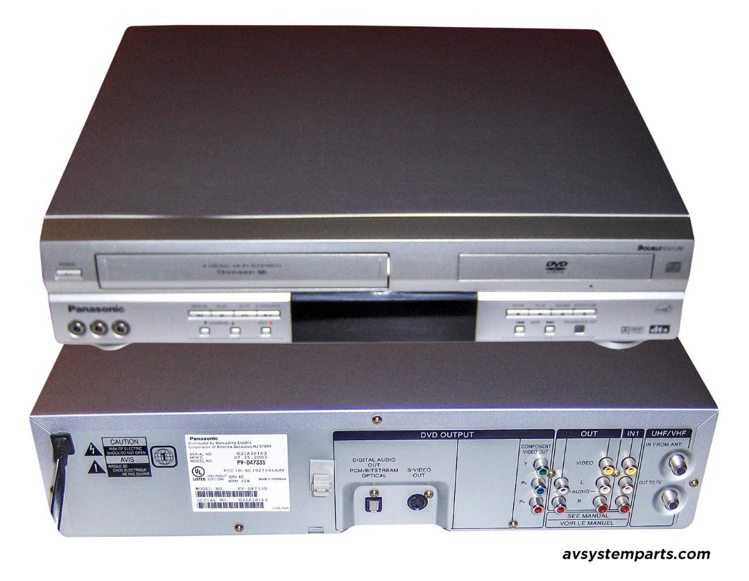 Panasonic PV-D4743S - DVD/VCR Combo Player, Double feature w/TV Tuner