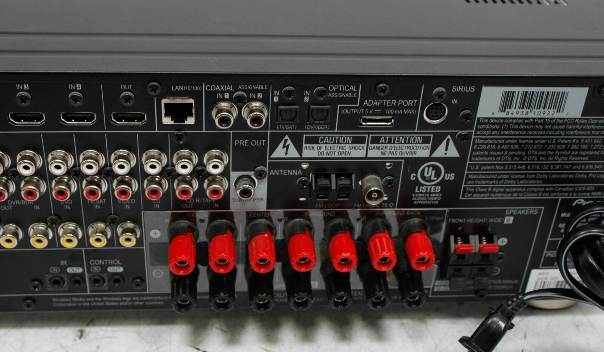 Pioneer VSX1020K 125w x 7.1Channel 3D 6HDMi Multy Zone A/V Receiver