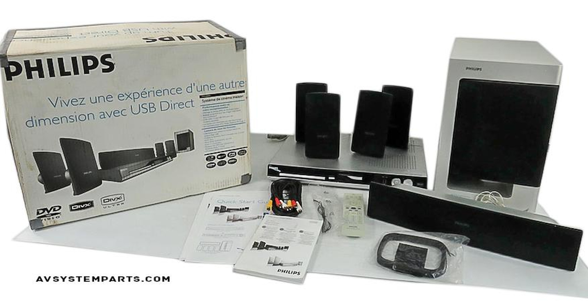 Philips HTS3450 DVD/5.1 Surround Home Theater System 1000W