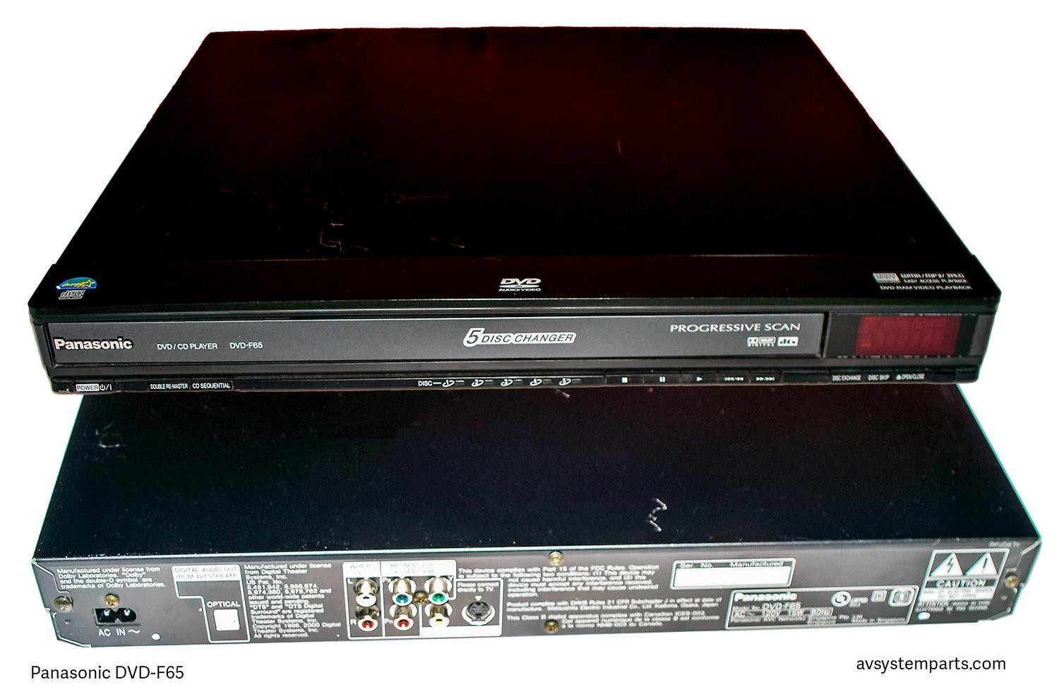 Panasonic DVD-F65 Slim CD/DVD 5 disk Progressive Scan Player