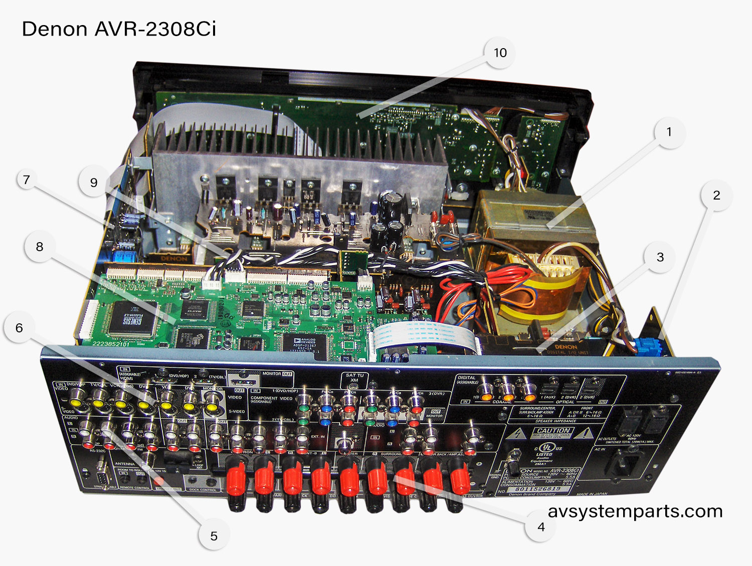 Denon AVR1912 parts7020070490200s,7028070522011,702006941000