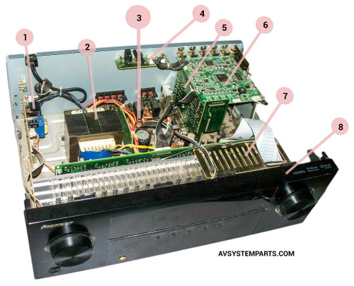 Pioneer VSX-823-K 4k Receiver Parts:7020-07336-000-0s,SKP65033-77