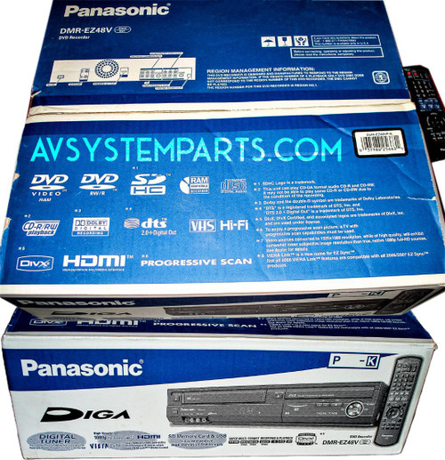 Panasonic DMR-EZ47v,DMR-EZ48 DVD/VCR Recorder HDMi 1080p Digital Tuner