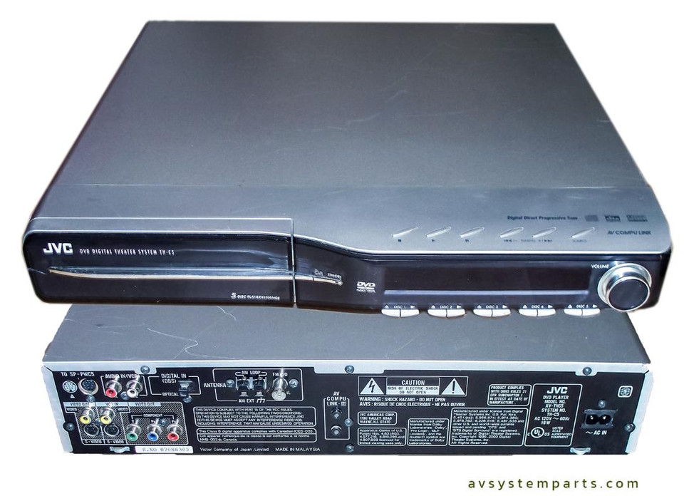 JVC XVHTC5 5 DISK CD/DVD Home Theater Receiver 1200w