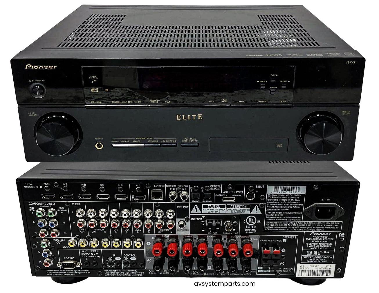 PIONEER SERIES 3 S-31-LR・S-31C・VSX-S510 Pioneer VSX-31 Elite Multi-Channel Audio Video Receiver (NO REMOTE