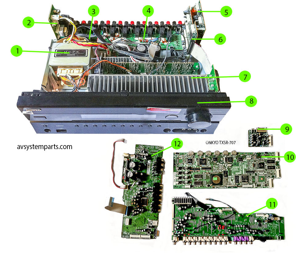 Onkyo TX-SR707 Parts