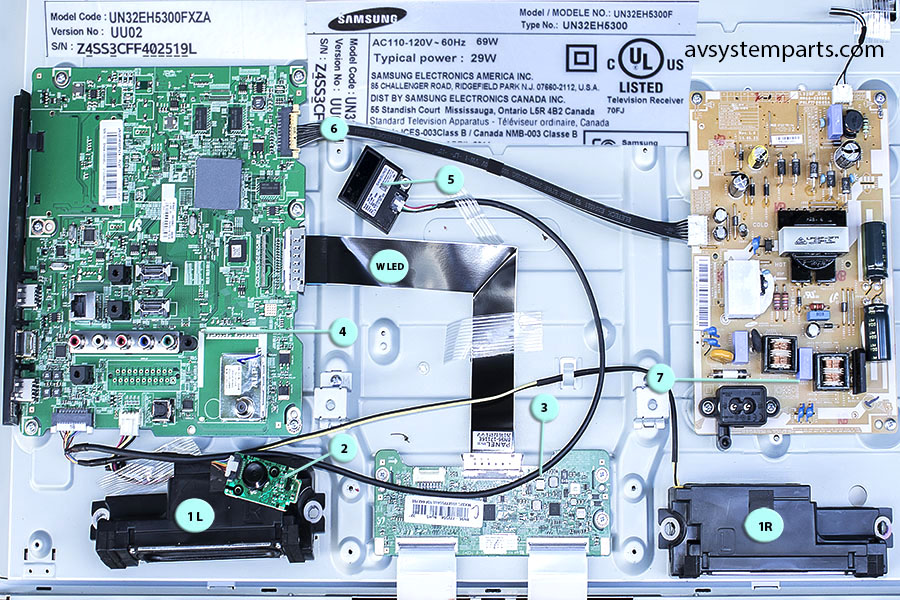 Samsung TV Parts:BN44-00665a,BN96-27250A,BN94-06696U,WIDT20R