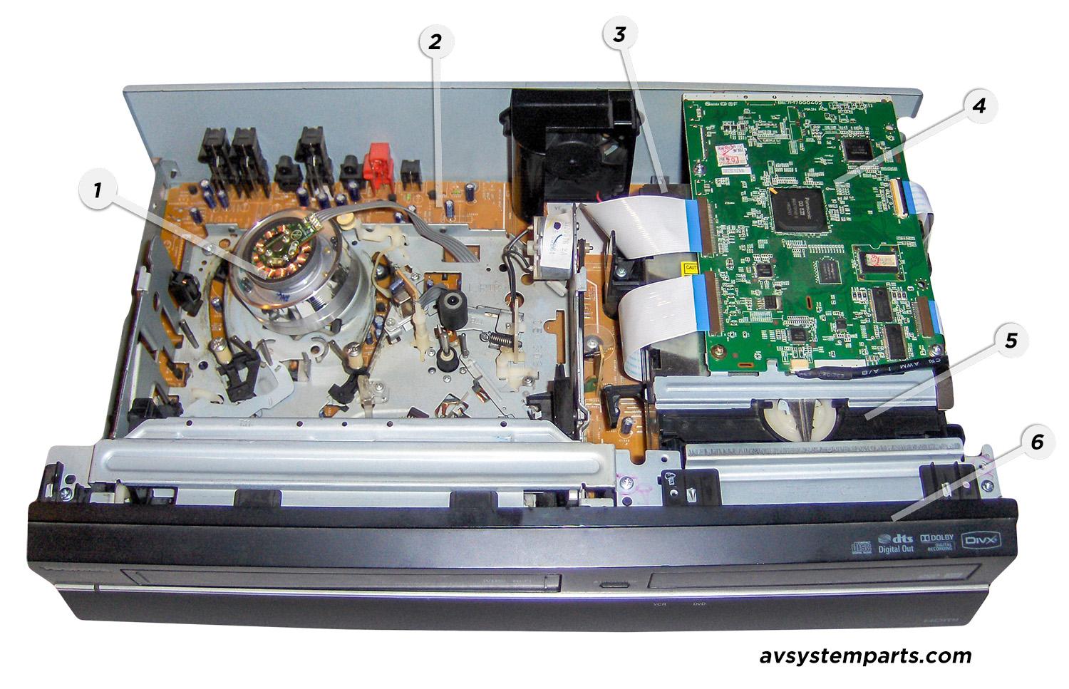 Toshiba DVR-620KU Parts, DVD Loader, HDMI Main Board, VCR
