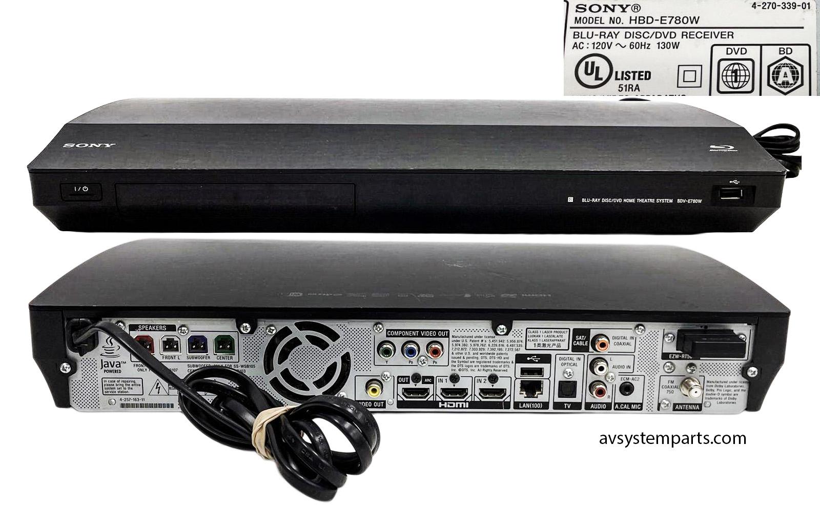 Sony HBD-E780w Smart 3D Blu Ray /DVD Home Theater System Player
