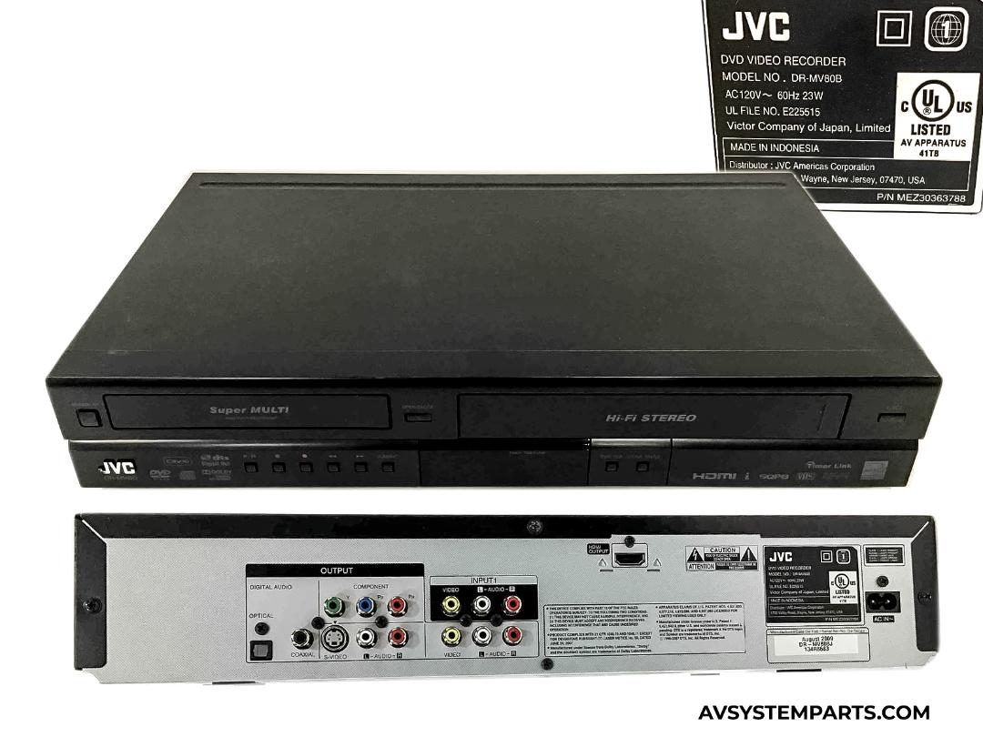 JVC DR-MV80B Dual DVD Recorder/ VCR HiFi Combo Player