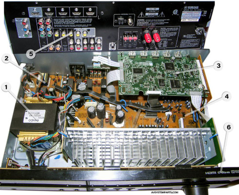 Yamaha RX-V375 Parts: YF222, YE177-3, YF321, ZF33780, YF177-2