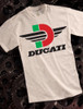 Ducati D Mens T-shirt on Natural
