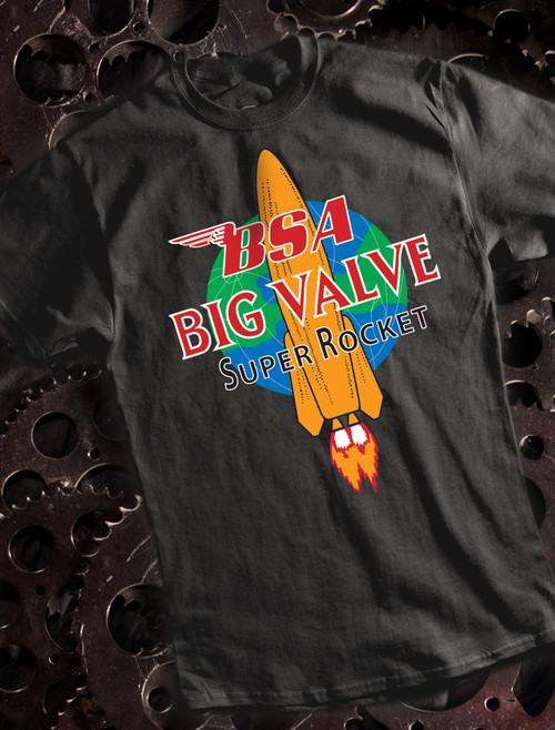 BSA Big Valve Mens Tee on Black