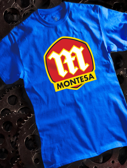 Montesa Mens T-shirt on Blue