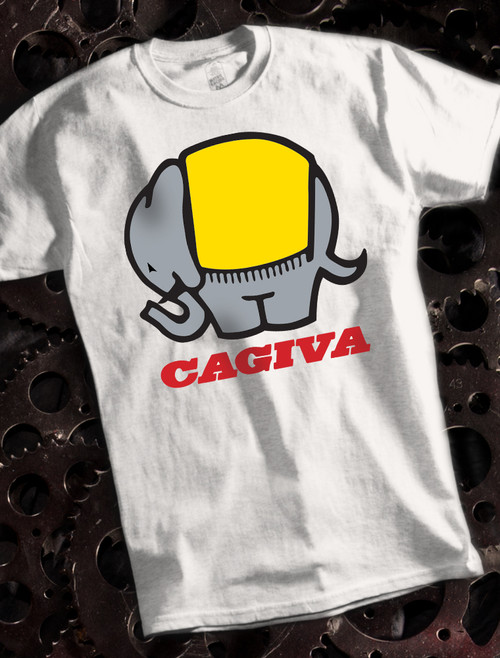 Cagiva Mens T-shirt on White