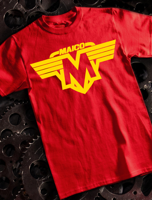 Vintage Maico Mens T-shirt on Red