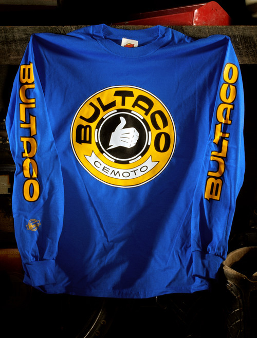 Patch / écusson Brodé Bultaco Jaune - 8 Cm De Diamètre - Thermocollant Ou à Coudre, Pour Personnaliser Vos Vêtements, Sacs Ou Casquettes