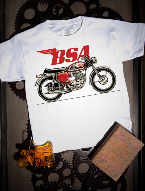 BSA A65 Kids Tee on White