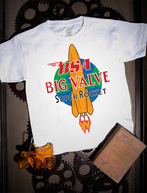 BSA Big Valve Kids Tee on White
