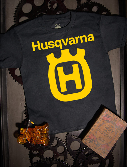 Husqvarna Kids Tee on Black Husqvarna Kids Tee on Black