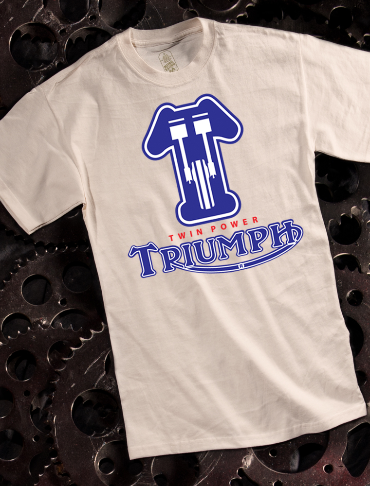 Triumph Motorcycles 'Guts & Glory' Medium Shirt Light Blue Newport Beach