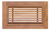 Linear Bar Floor Wood Grilles - Flush Mount with Frame