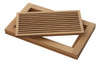 Angled Bar Floor Wood Grilles - Flush Mount with Frame
