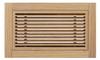 Angled Bar Floor Wood Grilles - Flush Mount with Frame