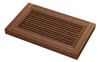 Angled Bar Floor Wood Grilles - Flush Mount with Frame