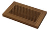 Angled Bar Floor Wood Grilles - Flush Mount with Frame