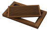 Angled Bar Floor Wood Grilles - Flush Mount with Frame