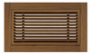 Angled Bar Floor Wood Grilles - Flush Mount with Frame