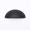 Cora 3" Cup Solid Brass Drawer Pull - Matt Black