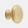 Elizabeth 1.25" Solid Brass Cabinet Knob with Base - Satin Brass
