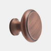 Elizabeth 1.25" Solid Brass Cabinet Knob with Base - Venetian Bronze - Antique Copper