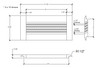 Wood Designs One Way Directional Insert Floor Registers - technical drawing for a 4 x 10