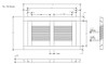 Wood Designs One Way Directional Flush with Frame Vent Cover technical drawing of a 4 x 10