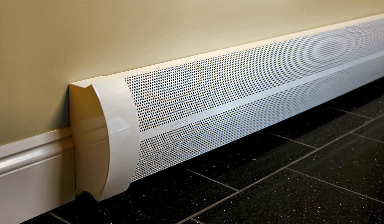 Premium Series Steel Easy Slip-on Baseboard Heater Cover Left Side Closed  End