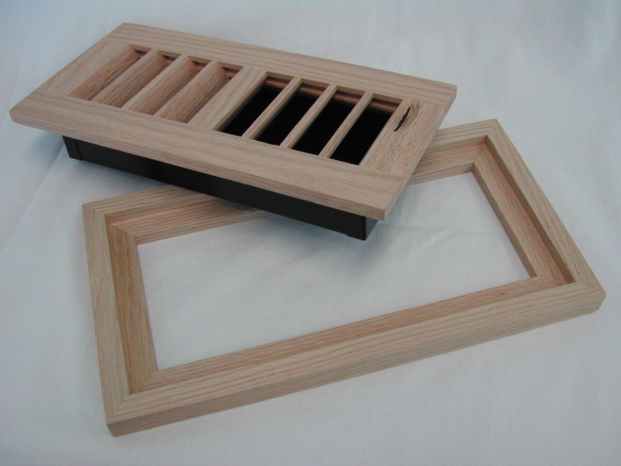 Wood Boxed Vent Cover Flush Mount Magnetic Frame (Maple finish) - 25 x 20  opening size (27 x 22 overall ) no mounting holes - Vent and Cover