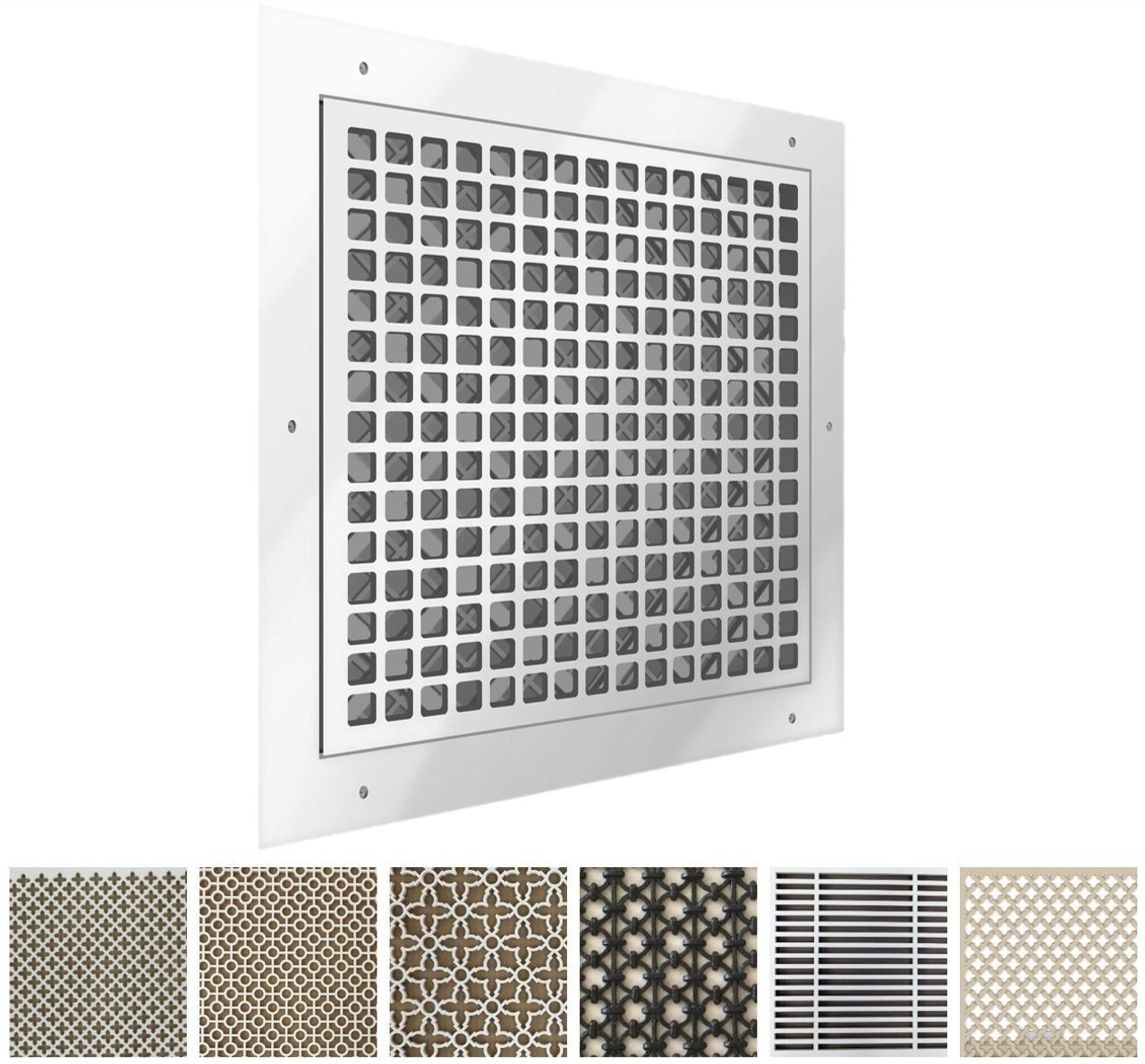 Decorative Resin Wall Ceiling Vent Covers Magnetic Filter Grilles