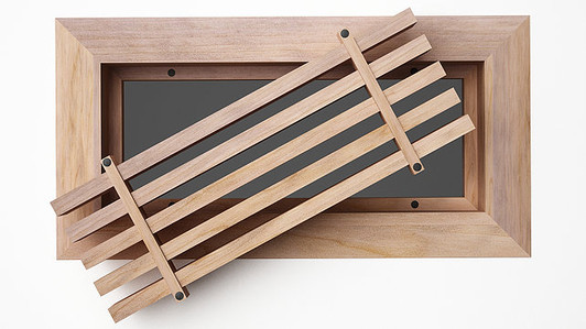 Angled Bar Surface Mount Wood Grilles - Ceiling & Wall