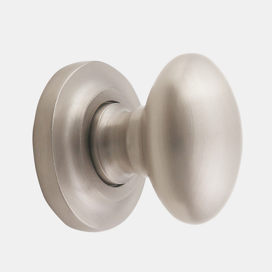 Alexander 1.25" Solid Brass Cabinet Knob with Base - Satin Nickel
