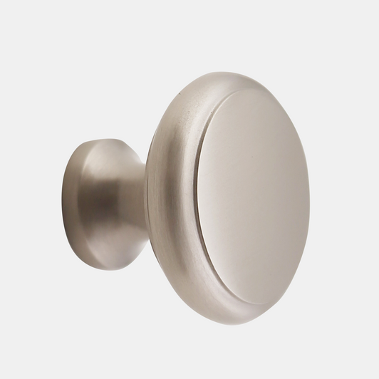 Elizabeth 1.25" Solid Brass Cabinet Knob with Base - Satin Nickel