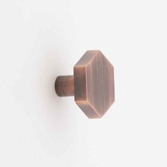 Josephine 1.25" Solid Brass Cabinet Knob - Venetian Bronze - Antique Copper