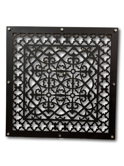 Back of the grille where magnets are visible