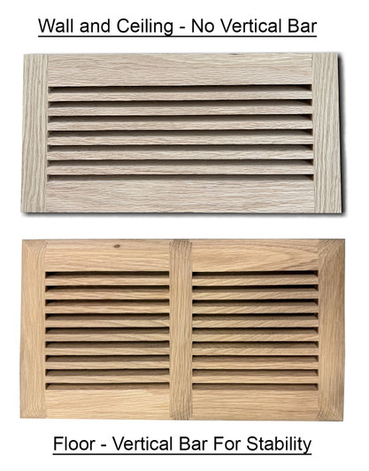 Wood Designs One Way Directional Insert Floor Registers